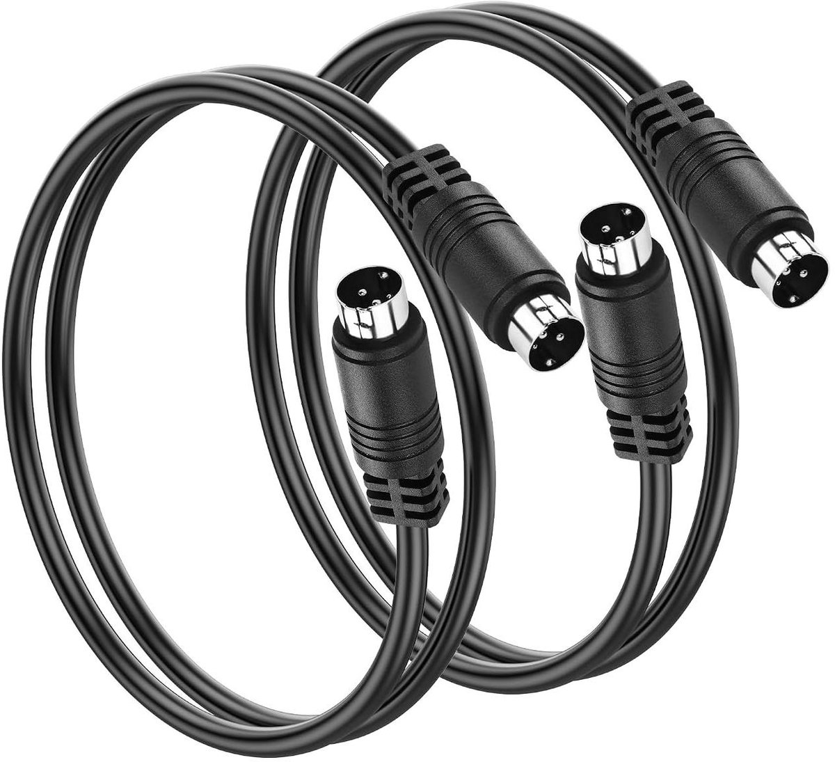 3-polige DIN Kabel - Audio Kabel - Muziek Afspelen - Zuiver Koper Kern - 05 m - Zwart
