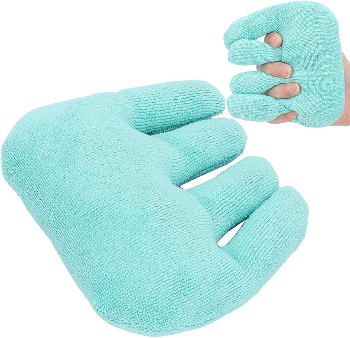Groen 4-vinger Hand Training Kussen, 10 × 10 × 3,5 cm Vinger Separator Pad voor revalidatie en handtherapie