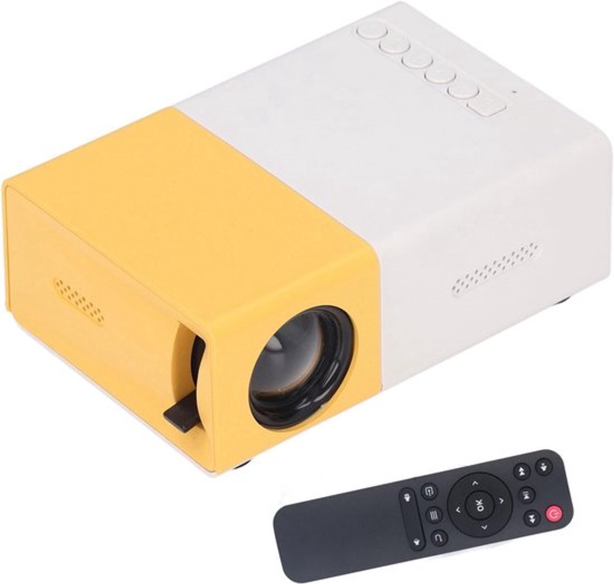 Draagbare Mini Smartprojector voor Thuisbioscoopfilms - HD-resolutie - Compact en Licht - Geschikt voor Binnen en Buiten - Inclusief EU-stekker - 110-240V - Beeldformaat 24-60 Inch