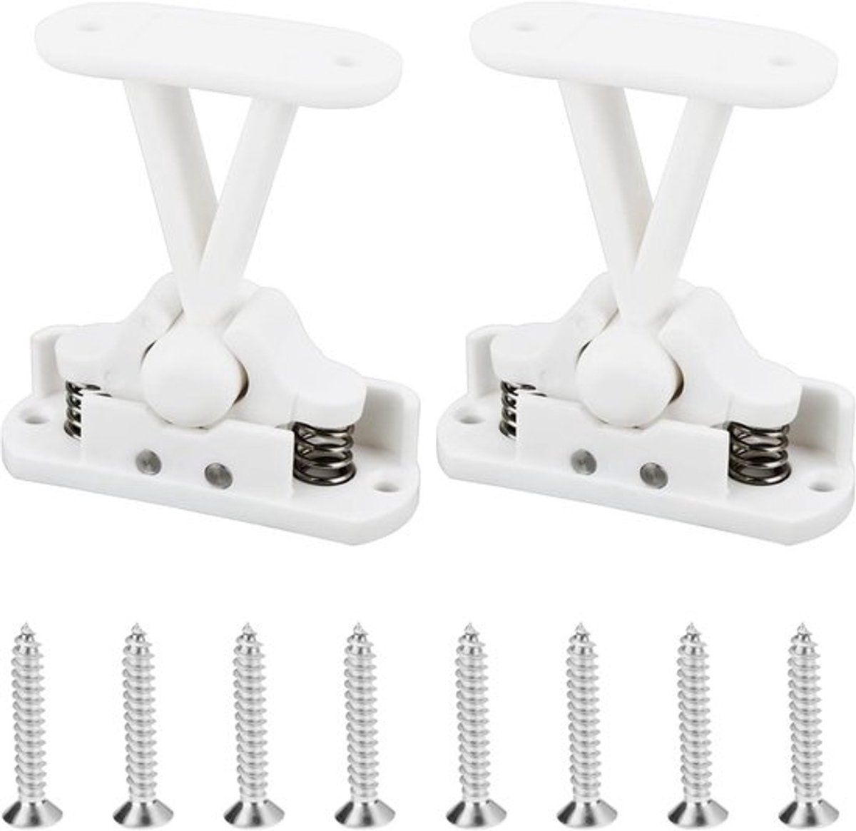 - RV Deurhouder Catch T Type - Deurstop - 2 Stuks - Zilverkleurig - Compatibel met Elddis - Compatibel met Coachman - CDR6 - 75x71x57mm Gat Center Afstand - 60mm/40mm.