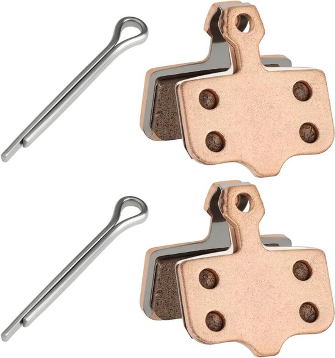 - Fietsremblokken- Metaal - Geschikt voor Avid Elixir - 2 paar - Gesinterd - Alle metalen - Schijfremblokken 33x29.5x4mm - Compatibel met diverse Avid Elixir modellen