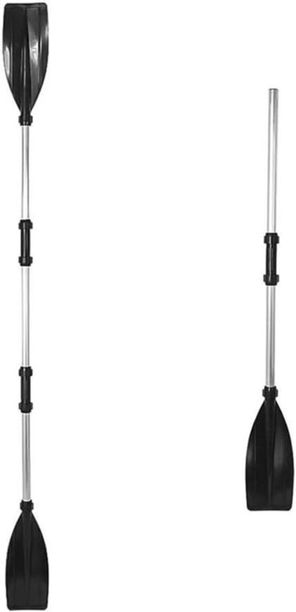 Kajakpeddel - aluminium - combi peddel - deelbaar - lichtgewicht - kajakboot - bootspaddel - 126 cm - 2-delig - geschikt voor kajak.