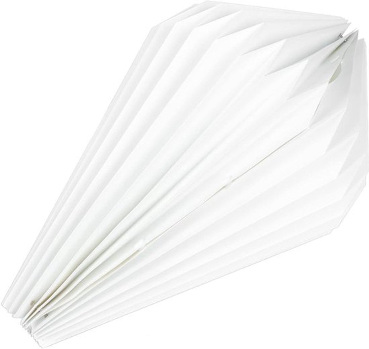 Origami lampenkap wit voor LED licht - Bruiloft decoratie - Feestverlichting diamant stijl