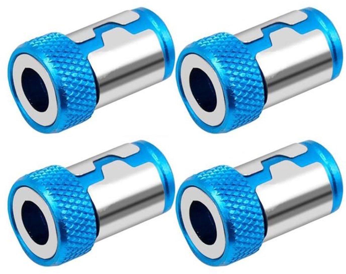 4-delige set magnetische schroevendraaierpuntringen, verwijderbare nivellerende magnetische schroevendraaiers, Geschikt voor inbusschroevendraaiers en blauwe schroevendraaiers