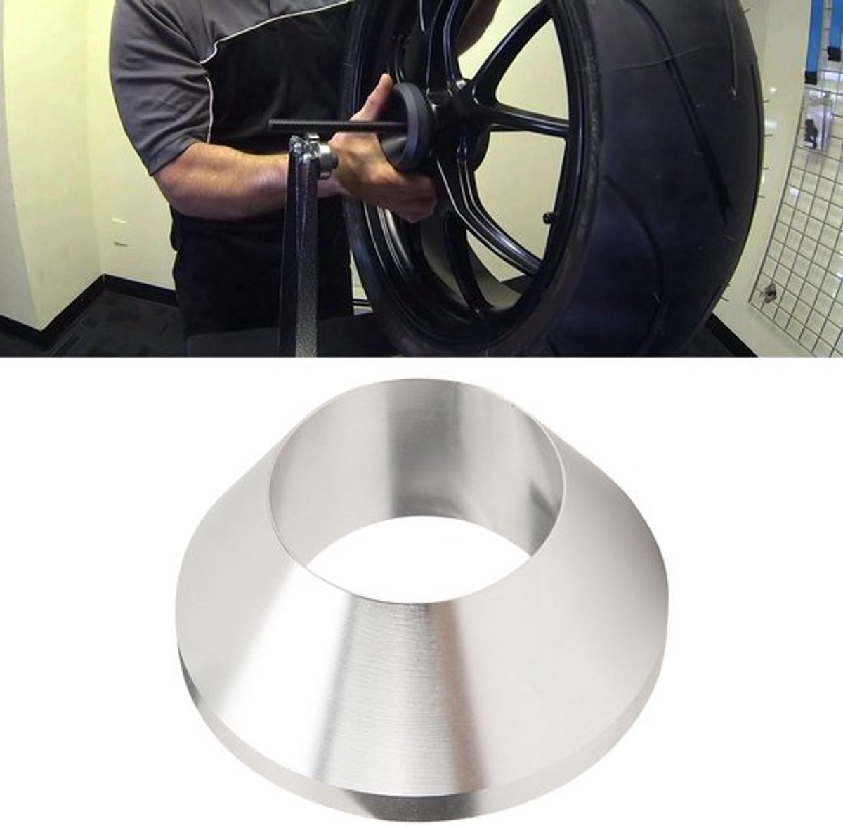 Bandenwisselaar – Professioneel Ontwerp – Centreerkegel – Aluminiumbillet – Wielbalancer – Geschikt voor 1,67 inch Middenpaal – Matzilveren afwerking