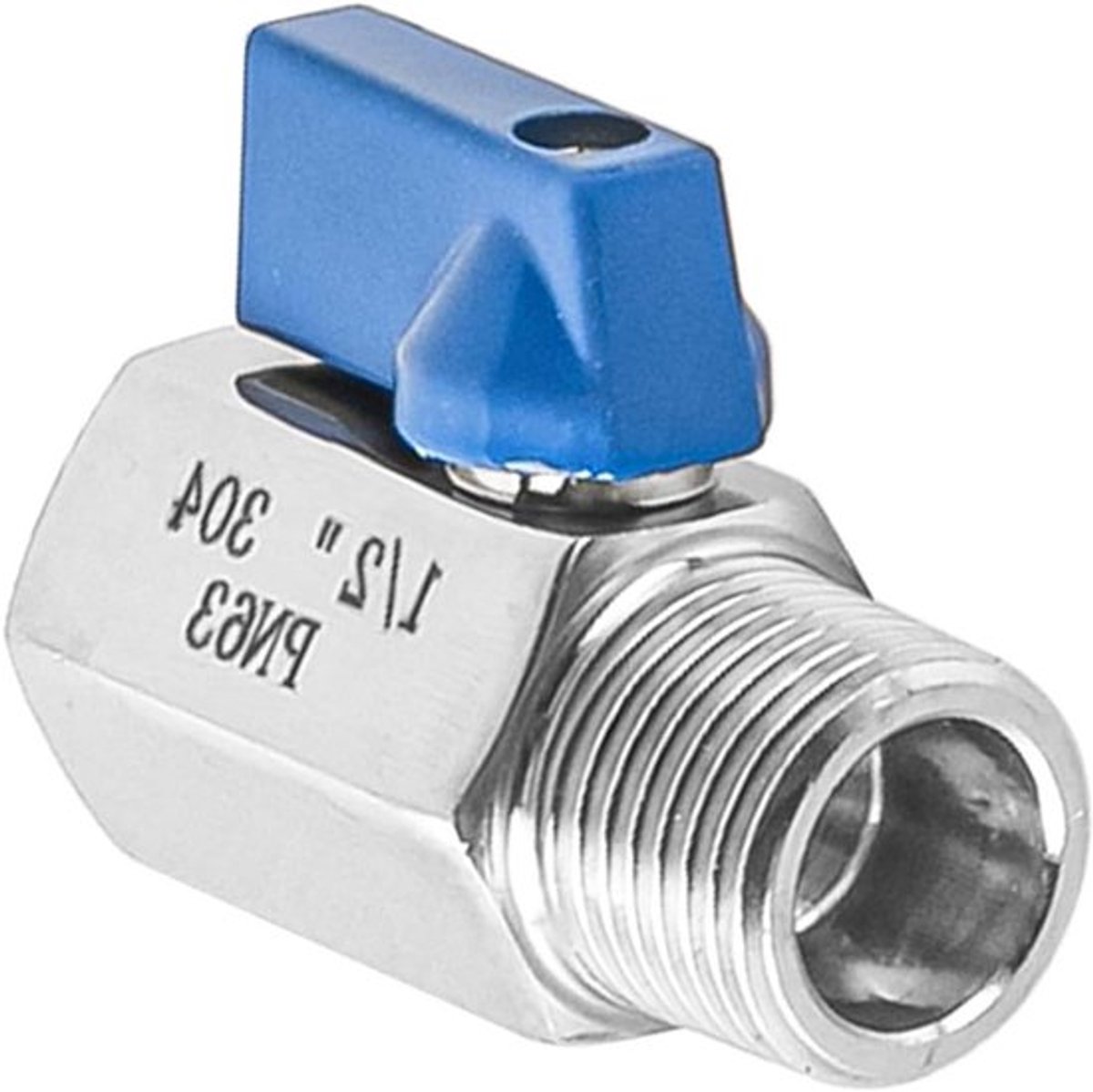Mini kogelkraan RVS - PN63 - 1/2 inch - Vrouwelijk x mannelijk draad - Stopkraan - Geschikt voor waterleiding - Zilver Mini kogelkraan RVS mini kogelkraan PN63 1/2" vrouwelijk x mannelijk draad stopkraan.