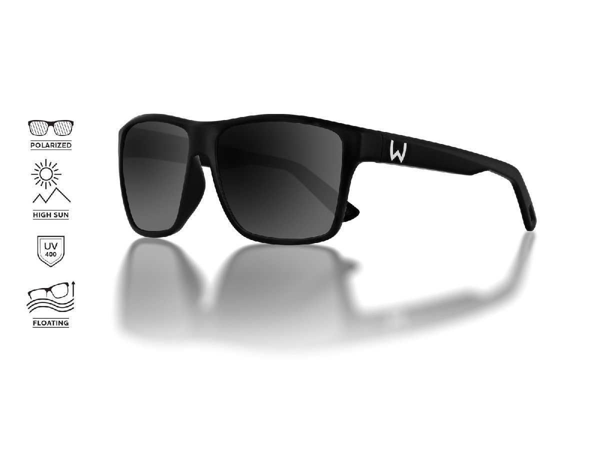 Westin W6 Street 200F Matte Black - LB Grey Blue AR Purple - Gepolariseerde Zonnebril
