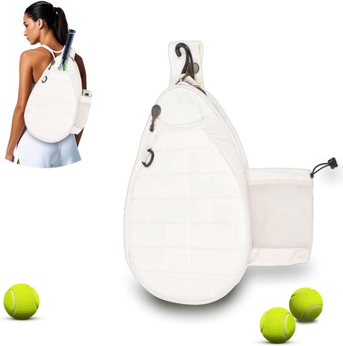 Tennisrugzak met Foam Padding – Ideale Tas voor Rackets met Droog en Nat Scheiding, Ruimte voor Accessoires