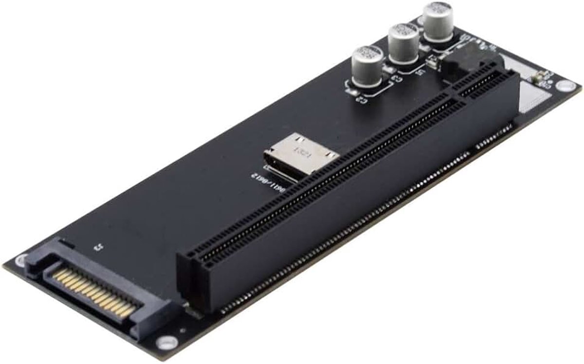 Oculink SFF-8611/8612 naar PCI-E 4.0 16X PCI Express uitbreidingskaartadapter met extra SATA-voeding voor externe grafische kaart en SSD