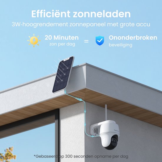 Reolink 4K Beveiligingscamera draadloos buiten op batterij mit Solarpanel, Detectie persoon/voertuig/dieren, Pan-en kantelfunctie, Nachtzicht in kleur van Reolink — afbeelding 2