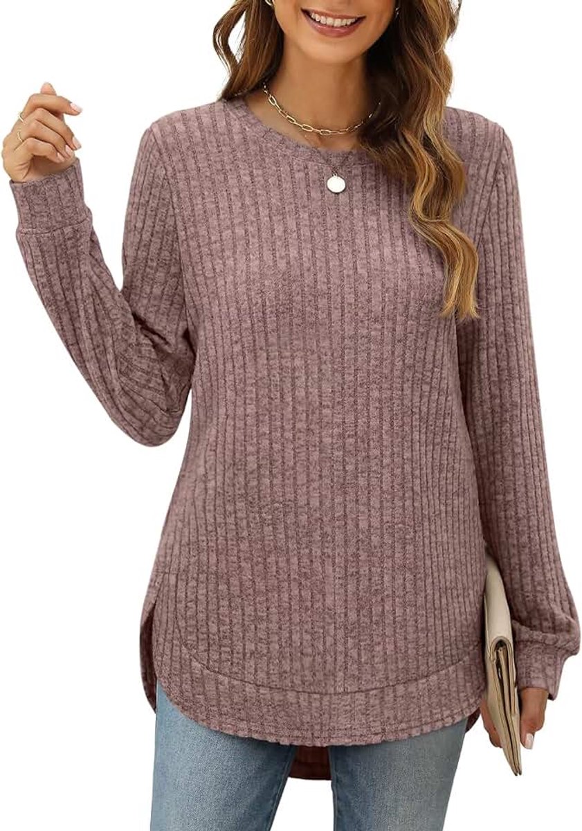 Trui dames gebreide trui gebogen zoom sweatshirt herfst winter 2025