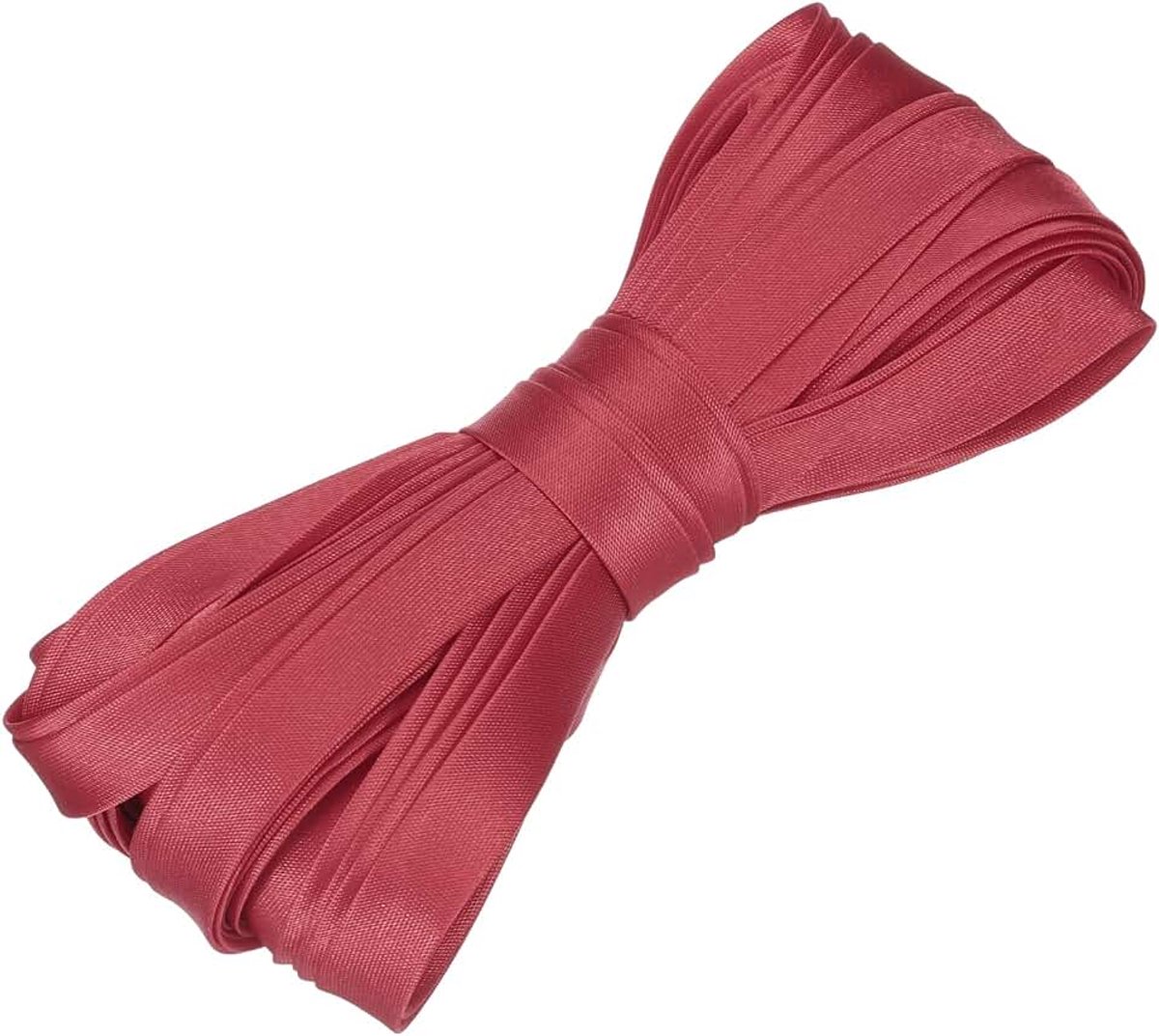 Bias Dubbele plooiband om te naaien, 2/5 inch x 5,5 Iarde satijn, voorgevouwen continue band voor naden, dekbedden, zomen, afwerking, doe-het-zelf handwerk, donkerrood