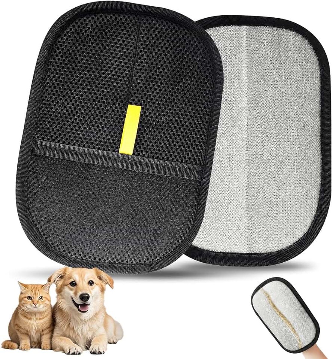 Vingerloze kat, herbruikbare vacht-magneethandschoenen, remover kattenhandschoen voor banken en kleding, kattenhaarverwijderaar, 1 stuk