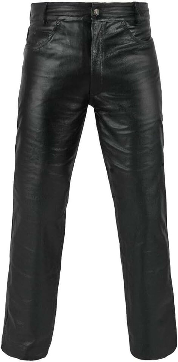Leren broek, echt leer, volnerf, motorfiets, motorstijl