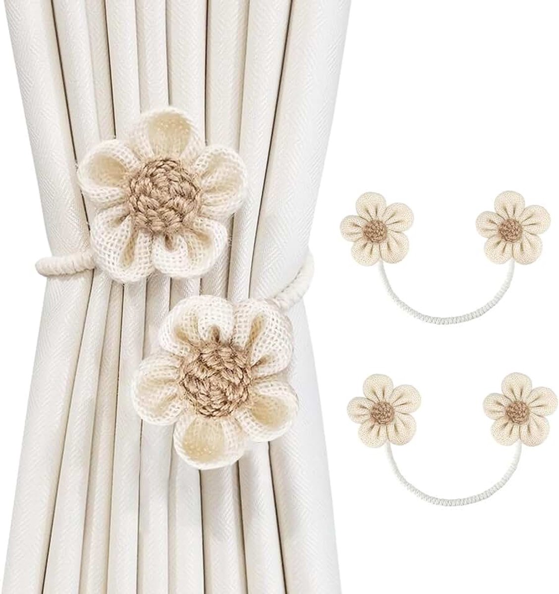 2 stuks gordijnhouders, bloemen, gordijnhouders voor gordijnen, bloemen, gordijnhouder, gordijnhouder voor gordijnen, bloemengordijnen, gordijnhouders voor gordijnen, bloemengordijnen, gordijnhouders