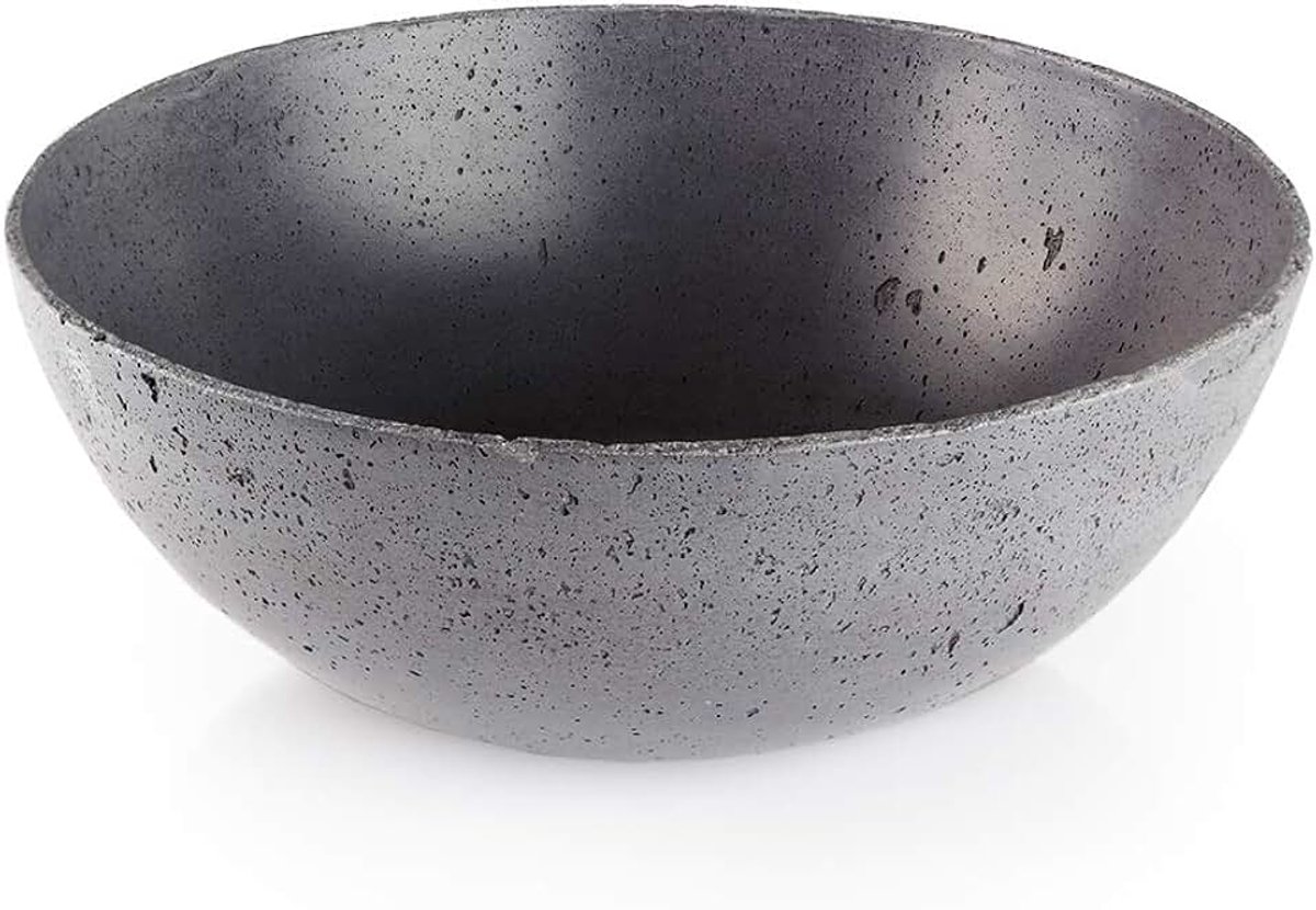 Design Decoratieve Kommen | Antraciet Beton | Klassiek | Dia 27,5 cm | Zeer duurzaam beton | Alleen dikte 4 mm | Waterbestendige betonmix