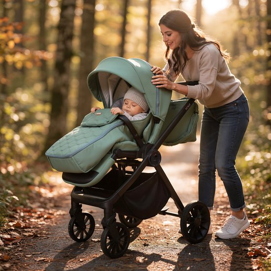 Babylux Buggy Kinderwagen SCALE Reisbuggy met Ligfunctie, Kleur: Sage van BabyLux — afbeelding 4