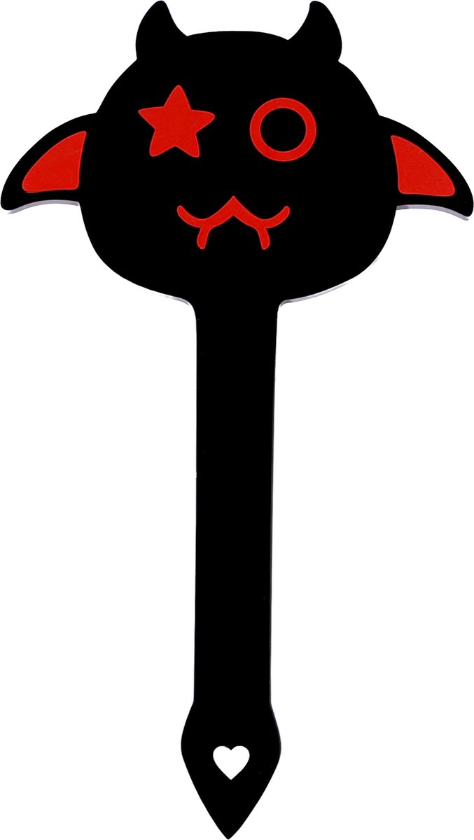 Smart Moves - Naughty Devil Paddle - Zwart/Rood