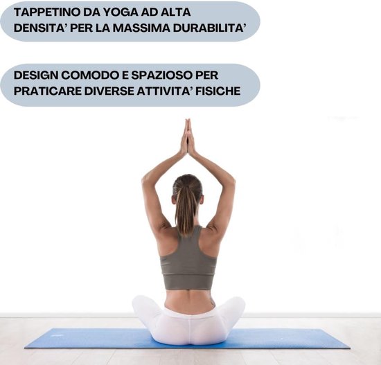 Yogamat TPE - Fitnessmat Training - Thuis Sporten - Dubbel Antislip Oppervlak - 180x61 cm - Paars van Yogamat — afbeelding 3