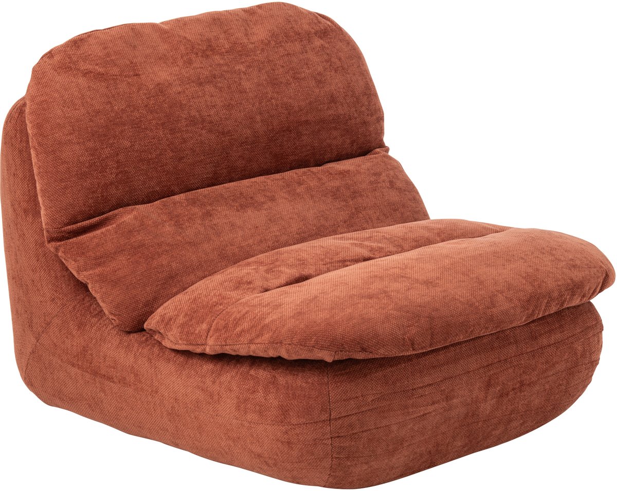J-Line Gecomprimeerde chaise longue - schuim - roest