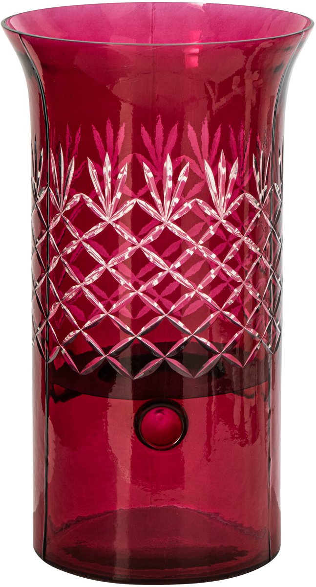 J-Line Kandelaar - glas - donkerroze - small