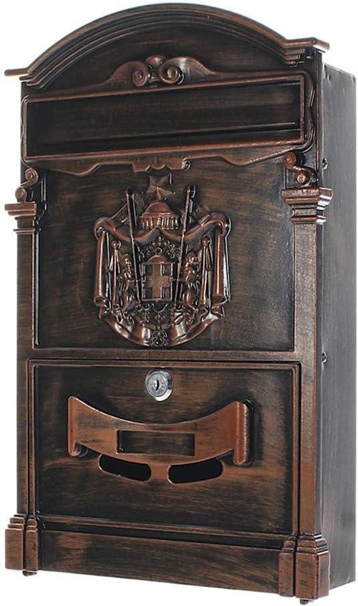 Brievenbus - Postkast - Post Ontvangen - Cilinderslot - 26x41cm - Antiek