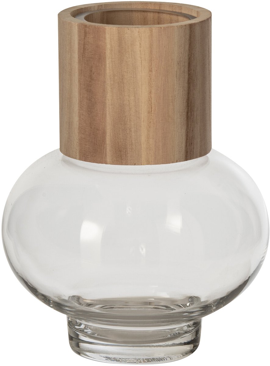 J-Line Vaas Jim - glas - naturel/transparant - small