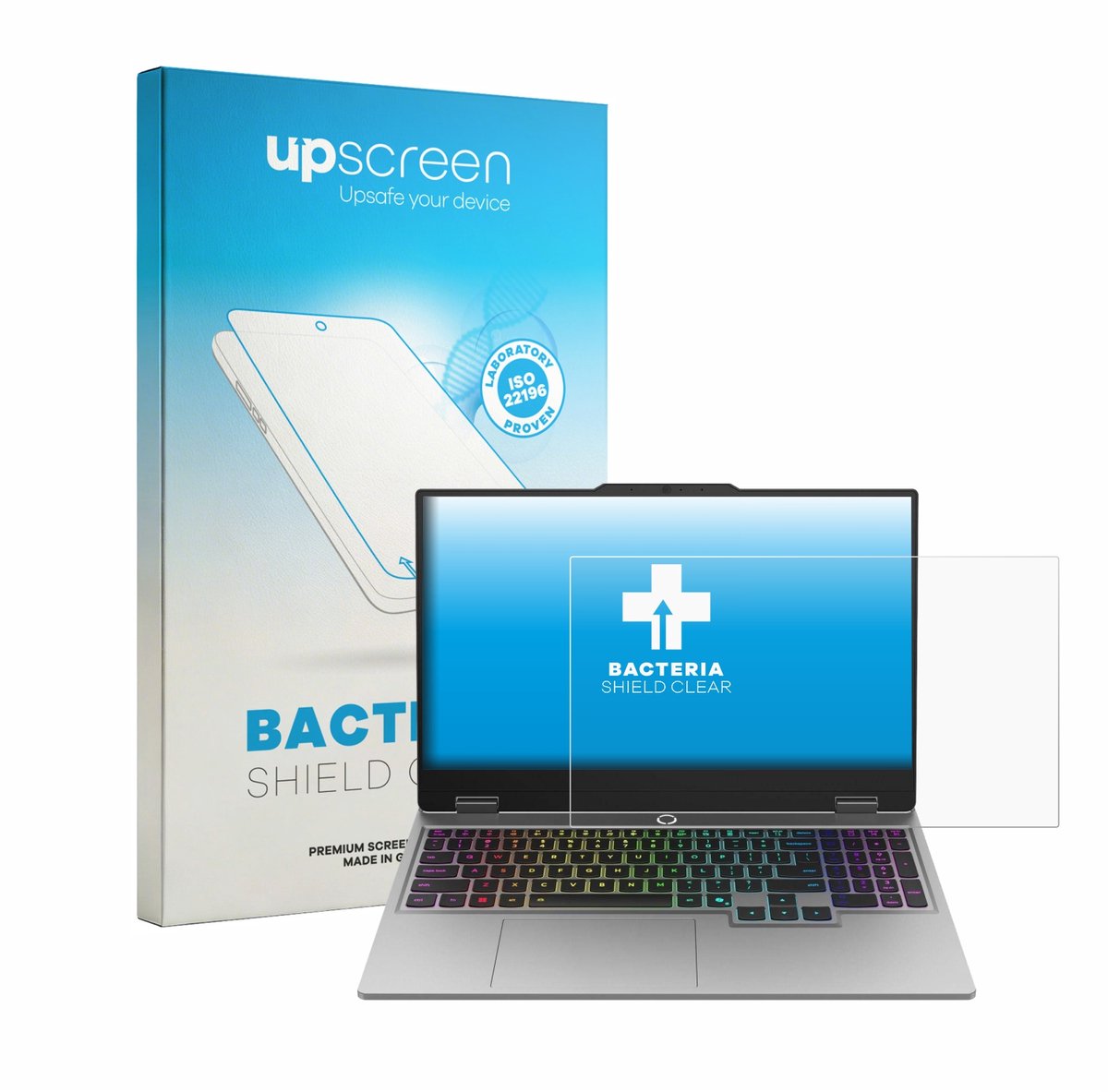 upscreen - Screenprotector voor Lenovo LOQ 17i Gen 10 17" - Folie Beschermfolie transparant antibacterieel