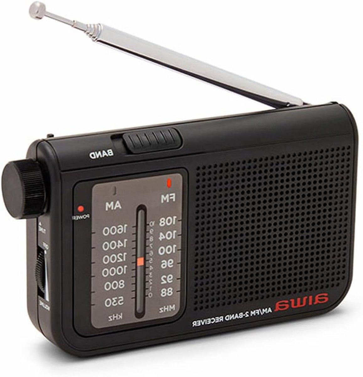 Draagbare Radio - AM FM Ontvanger - Muziek Luisteren - Telescopische Antenne - 12.6 cm - Zwart