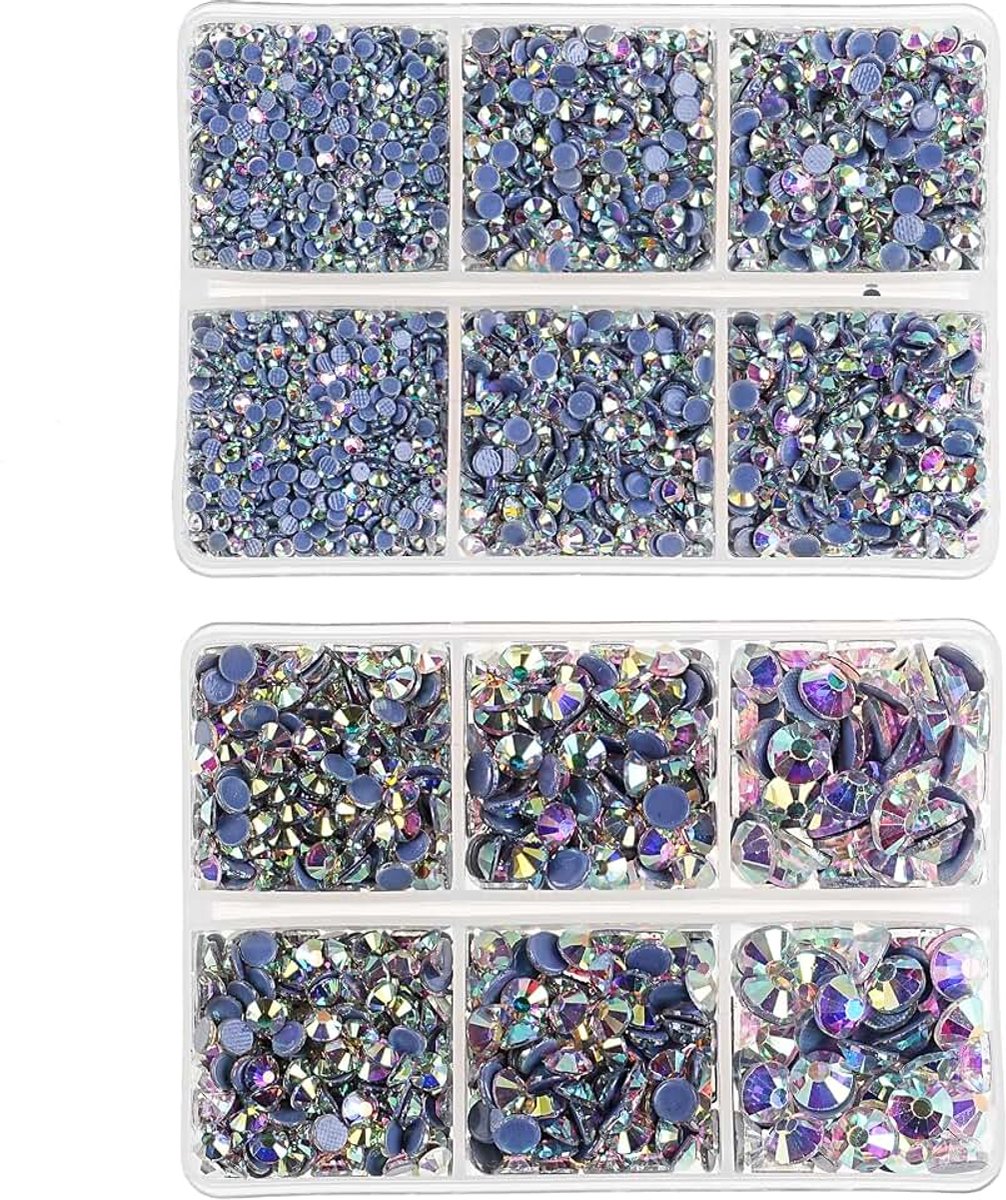 6528 stuks Hotfix Kristal Flatback Strass Glas Diamanten Edelstenen voor Craft Kunstambachten Decoraties Kleding Schoenen SS6~SS30 Kristal AB