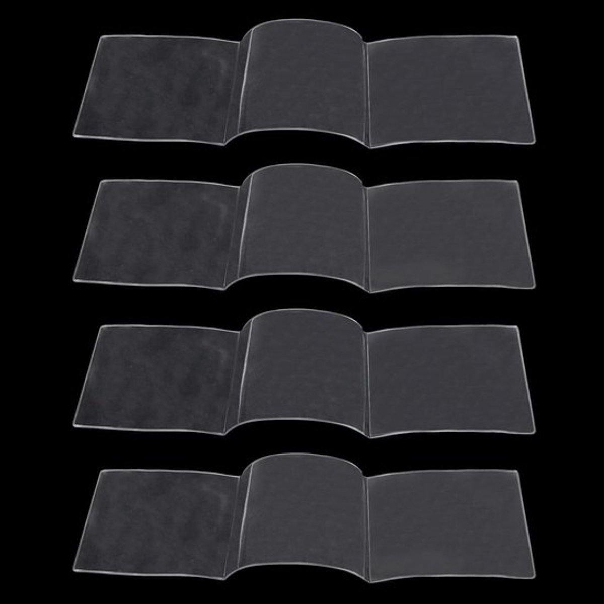 4-delige transparante plastic kaart beschermhoes voor Mahjong - Groot formaat scorekaart - Mahjong accessoire