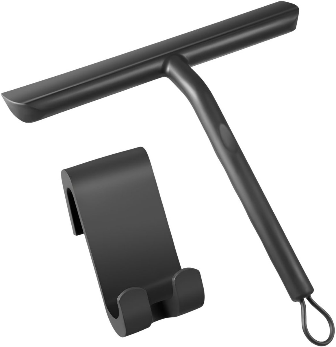 JCP® Vloertrekker - Vloertrekker met Steel - Vloerwisser - Zwart - 21cm x 3cm x 17cm