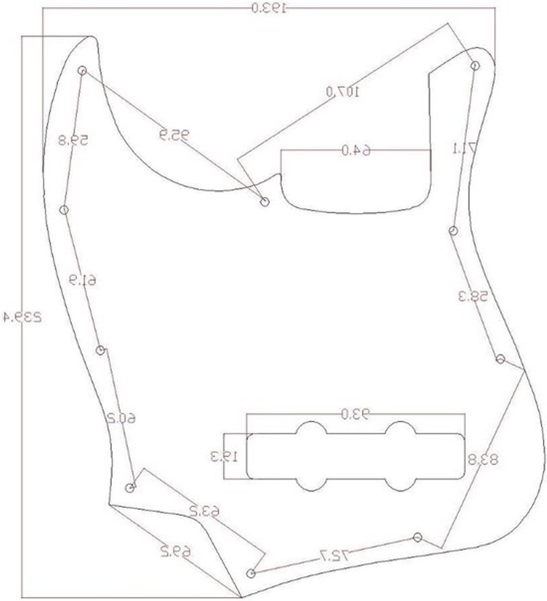 10-Hole 4-snarige Jazz Bass Pickguard van aluminium met diamantpatroon en bevestigingsschroeven voor Fender Jazz Bass in zwart