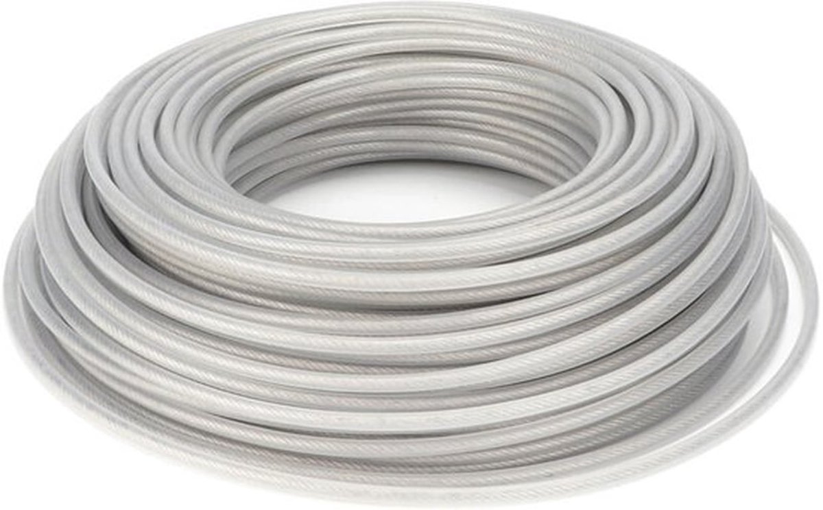 3mm x 40 m scheurvast staaldraad, geschikt geschikt voor bosmaaiers.