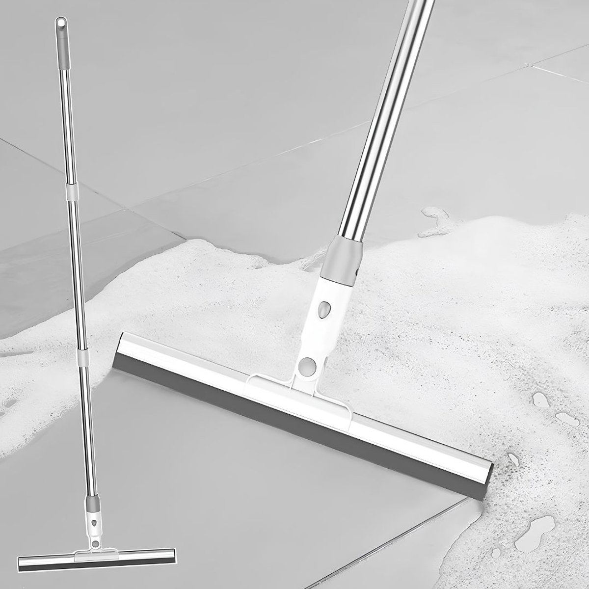 JCP® Vloertrekker - Vloertrekker met Steel - Vloerwisser - Zilver - 130cm x 30cm x 5cm