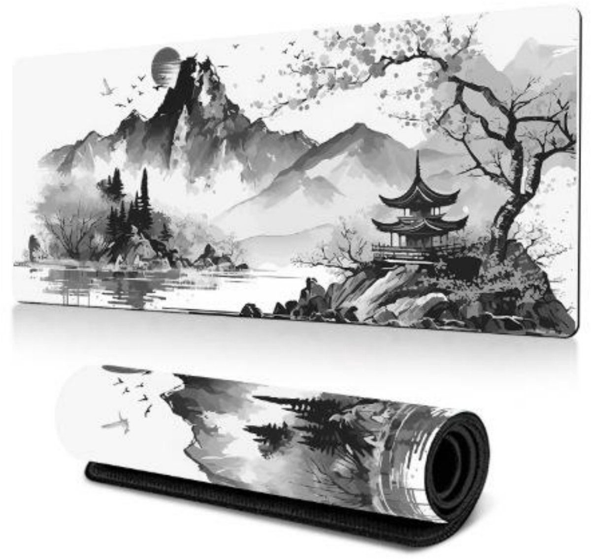 GELLDG Muismat - Grote Gaming Muismat 90x40cm - Antislip Muizenmat met Geborduurde Randen - Geschikt voor Gaming en Kantoor - Stof Materiaal