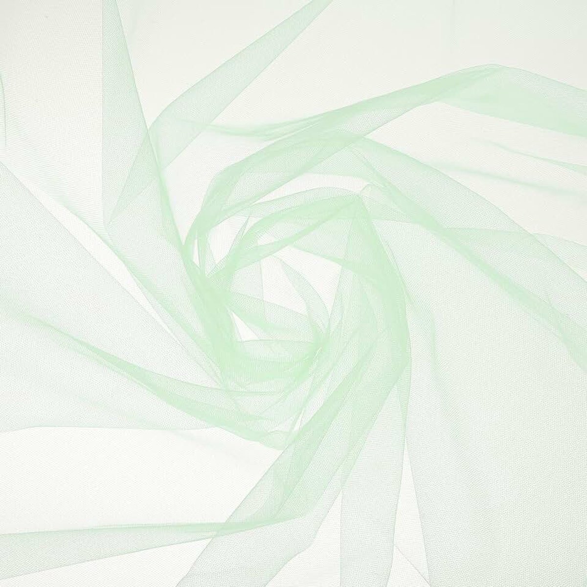 Stof, transparant, lichtgroen, 18 x 76 cm, stevige stof, zacht, doorschijnend, per meter, voor decoratie, bruidsboog, gedrapeerd, achtergrond, plafondgordijnen