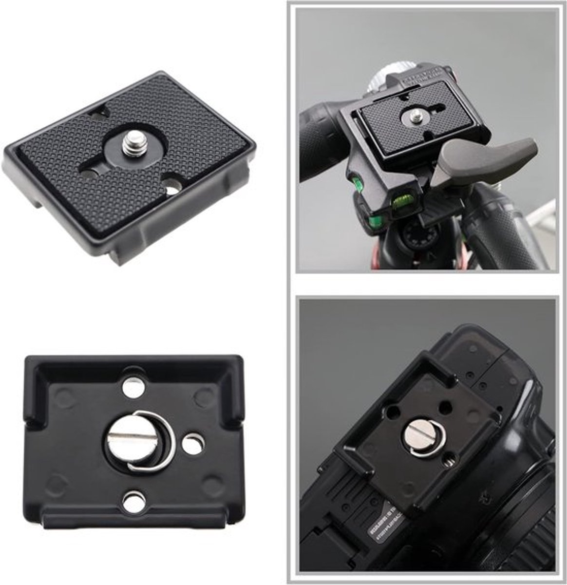 Quick Release Plaat - Statief Accessoire - Zwart - Aluminium Quick Release - Geschikt voor Manfrotto - 2 Stuks