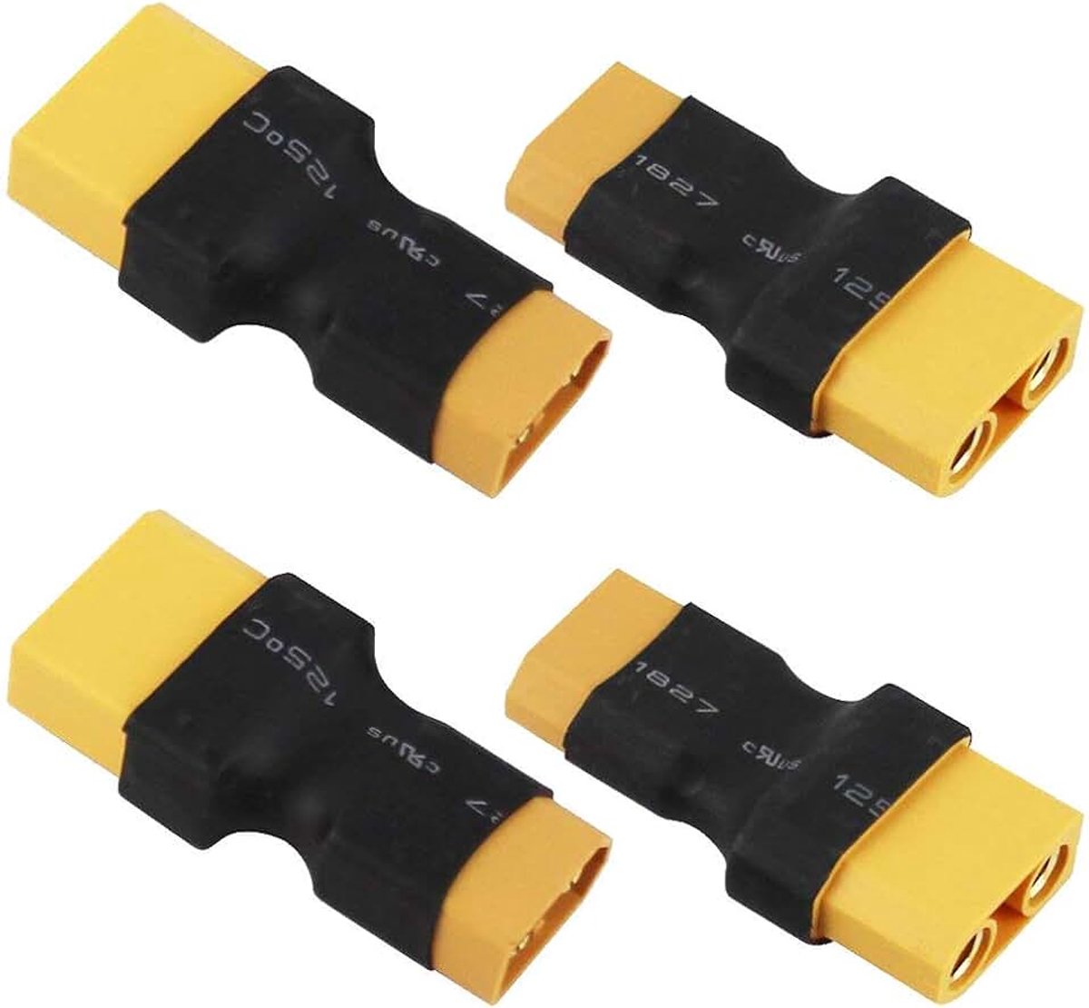 4 Stks XT60 naar XT90 Adapter Connector voor RC LiPo Batterij - Mannelijk naar Vrouwelijk