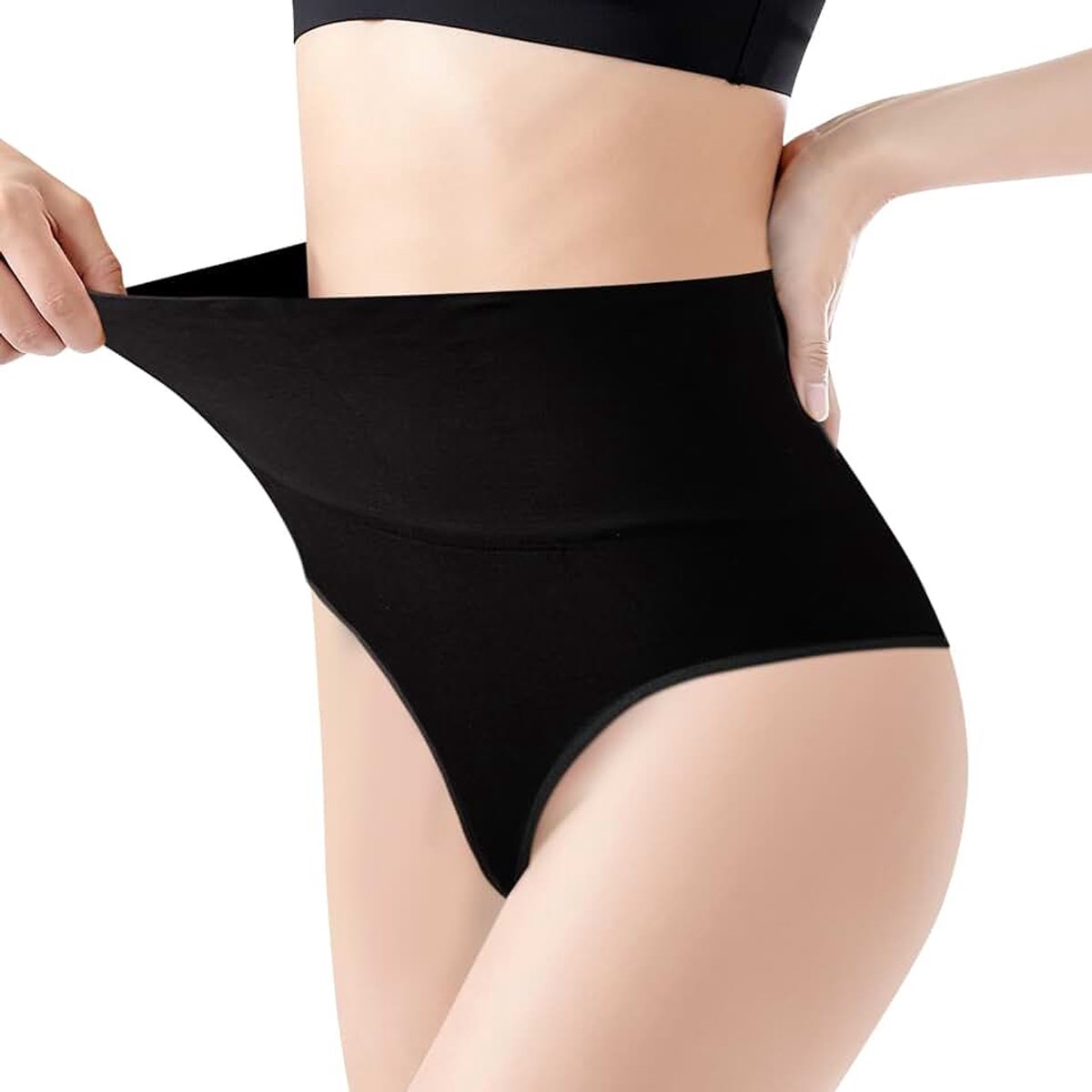 String voor Dames, Naadloos Onzichtbaar Figuurvormende Shapewear, Middelhoge/Hoge Thong, Comfortabel Tummy Control Stringslipje voor Werk Bruiloft Uitgaan Feesten