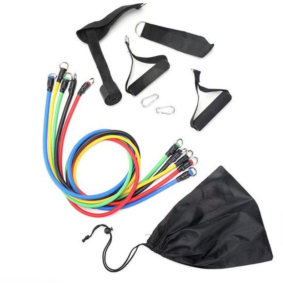 Suspension weerstandsbanden 12-delige stapelbare weerstandsbandenset Oefening Training Yoga Training Fitness Training Tube - 100 lbs