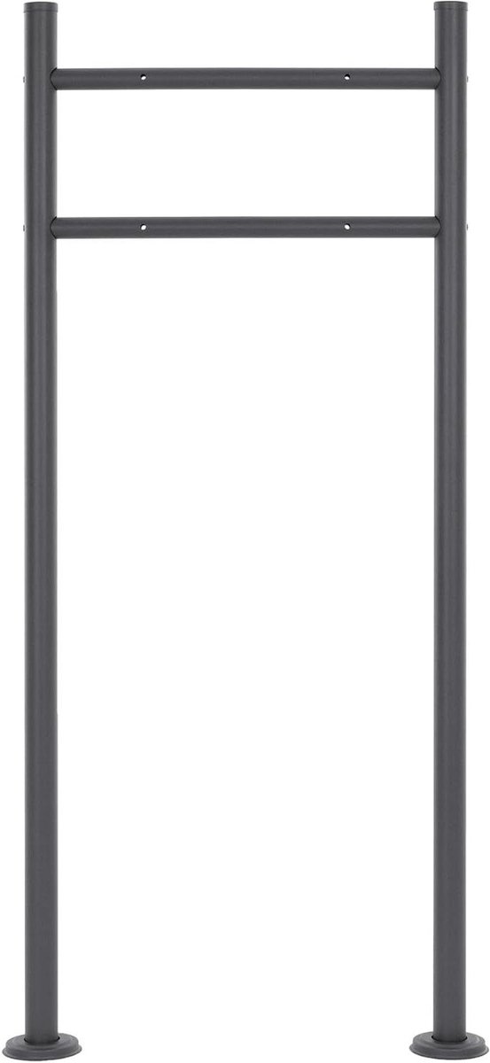 Brievenbusstandaard - Brievenbuspaal - Post Bezorging - Vrijstaande Montage - 120 cm Hoog - Zwart