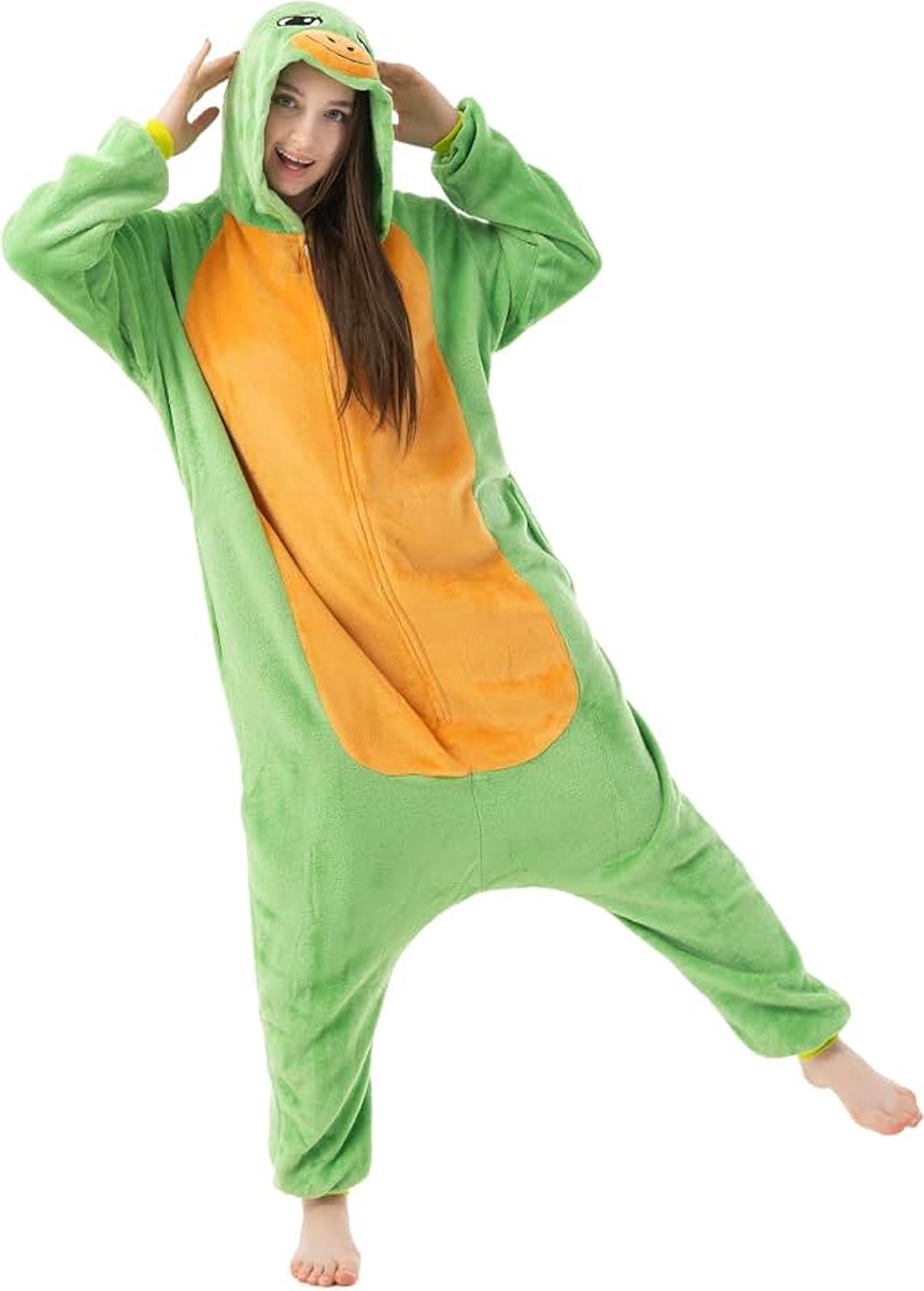 1744 Animal Onesie Unisex Pyjama Volwassenen Tieners (10+ Ontwerpen) Lichaamslengte 165-175cm, Schildpad