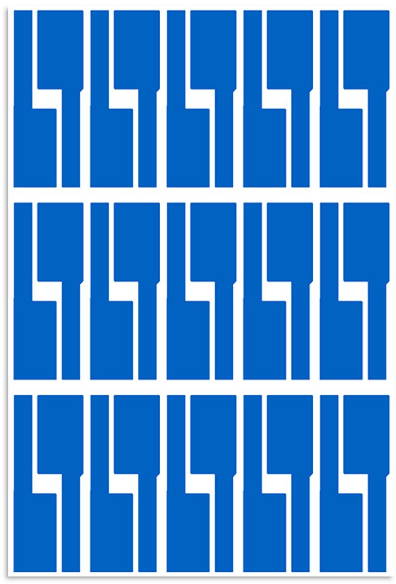 10 kabel-/elektrische identificatiestickers, zelfklevend, 300 stuks, sterke kleeflaag, waterdicht en scheurvast,blauw