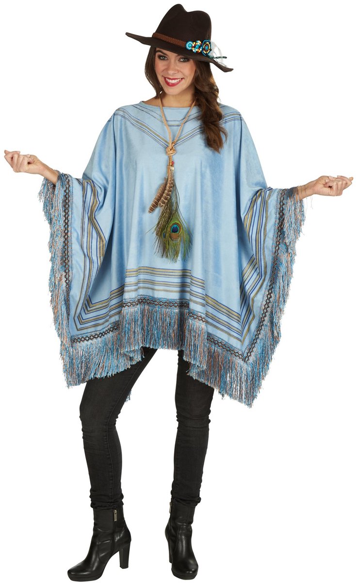 Texmex Poncho - Halloween Gevangene Dief Kostuum