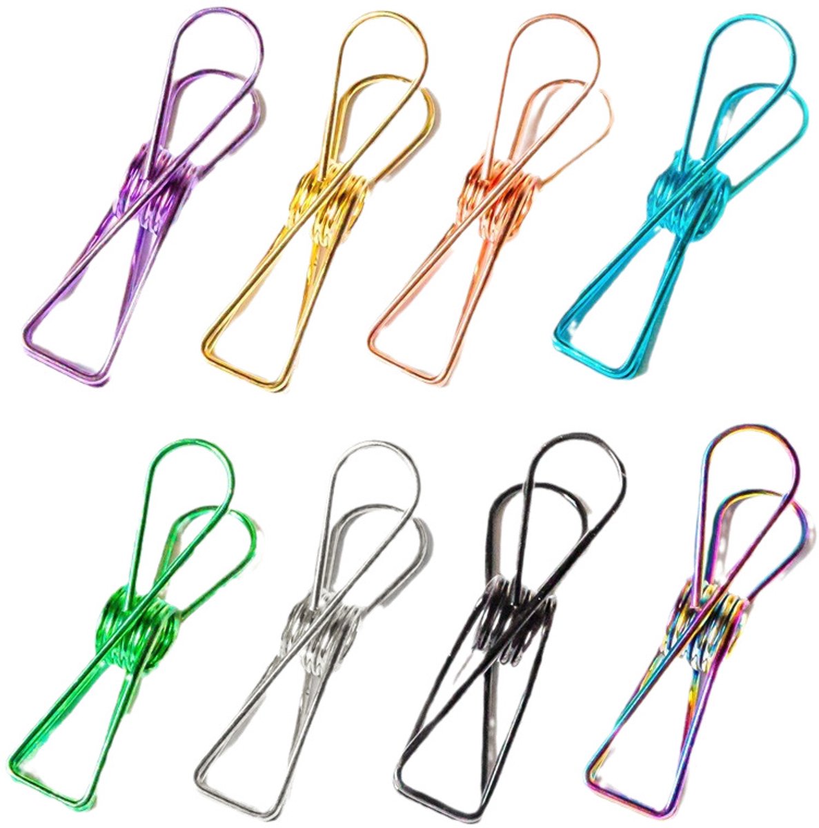 Klemmen - Examenmap - Examenpaperclip - kantoor clips - Kantoormappen - kantoor mappen - Papierklemmetjes - 80 stuks - Meerkleurig - 32MM