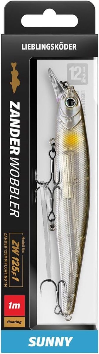Zanderwobbler - Kunstaas Snoekbaars - Vissen op Snoekbaars - Hardbait Ontwerp - 125 mm 20 g - Rocky — afbeelding 2