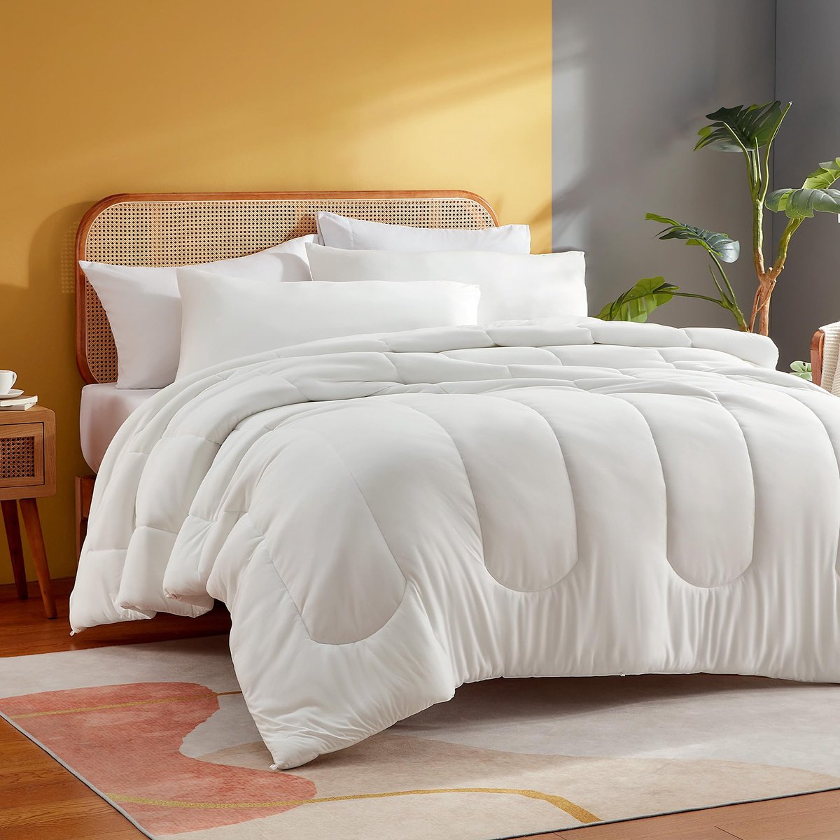 Dekbed 260 x 220 cm - microvezel gebreid - lichtgewicht en ademend - machinewasbaar - SnelShoppen