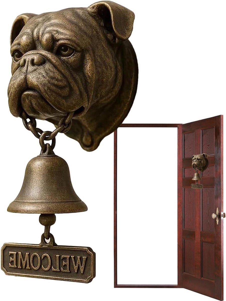 Hond Deurbel - Dieren Decoratie - Entree Verfraaien - Uniek Hondenontwerp - Niet gespecificeerd - Bronskleurig