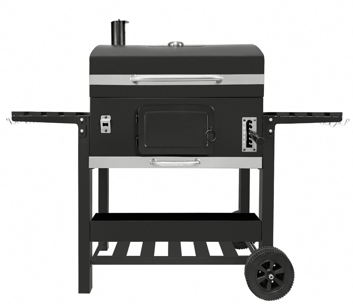 Houtskool bbq xxl - 69x43 cm grilloppervlak - draagbaar - zwart